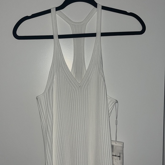 Helmut Lang White Ribbed Dress - Picture 4 of 6